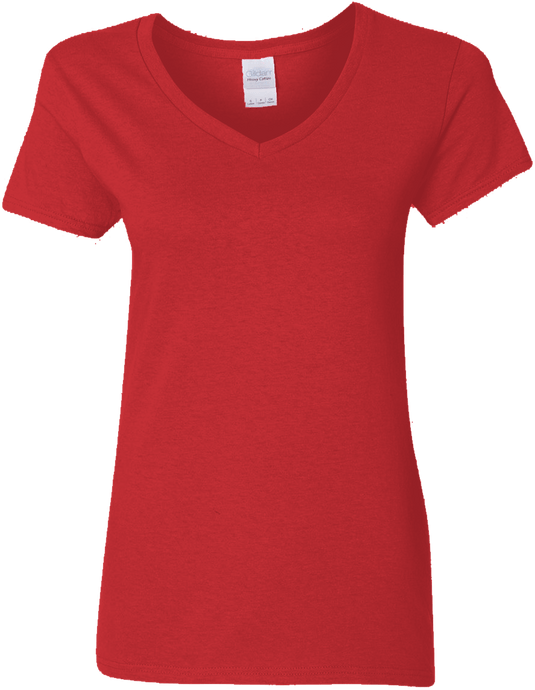 Stylish Ladies' V-Neck T-Shirt – Design It Yourself!