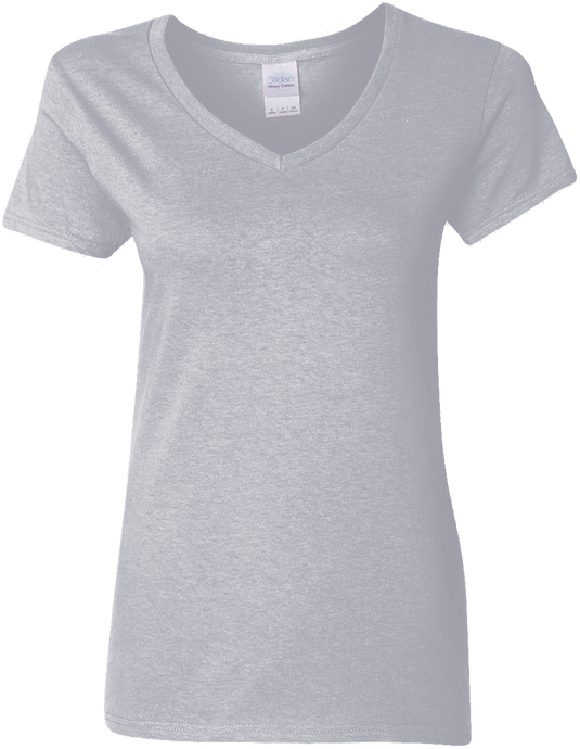 Stylish Ladies' V-Neck T-Shirt – Design It Yourself!